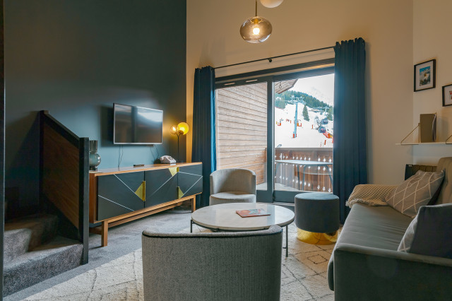 Family Duplex - Vue pistes - Espace salon Family Duplex - Vue pistes - Espace salon